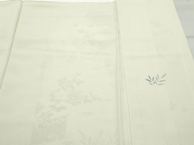 平和屋着物●訪問着　風景草花文　正絹　逸品　CAAZ0983vf