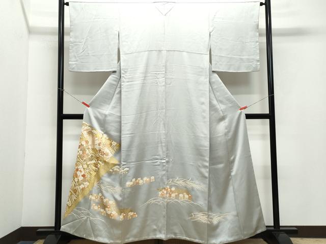平和屋着物●豪華色留袖 駒刺繍 花筏文 金彩 正絹 逸品 CAAZ0992vf