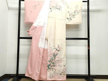 平和屋着物●訪問着 友禅 作家物 枝花文 暈し染め 正絹 逸品 CAAZ0996vf