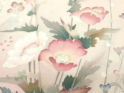平和屋着物●訪問着 友禅 作家物 枝花文 暈し染め 正絹 逸品 CAAZ0996vf
