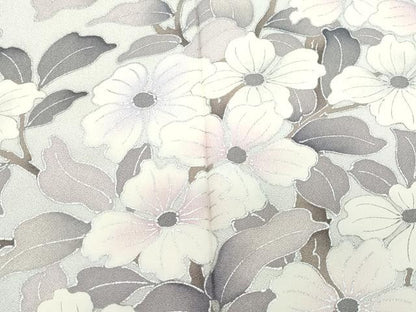 平和屋着物●訪問着 枝花文 銀彩 正絹 逸品 CAAZ0999vf