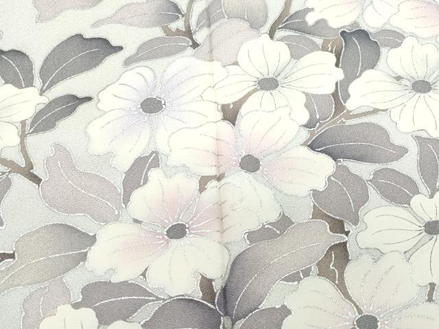 平和屋着物●訪問着 枝花文 銀彩 正絹 逸品 CAAZ0999vf