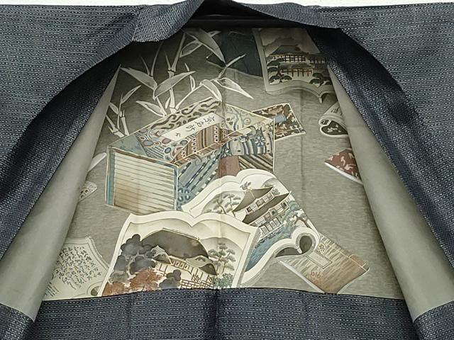 平和屋着物●男性 本場大島紬 アンサンブル 100亀甲 総詰め 正絹 逸品 CAAZ1006vf