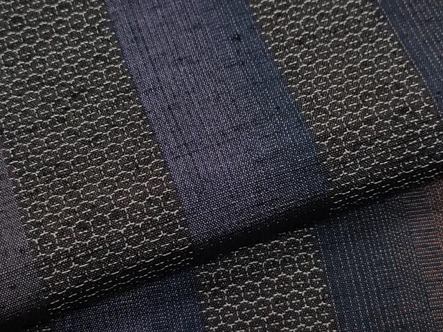 平和屋着物●上質な紬　100亀甲　間道　正絹　逸品　CAAZ1021vf