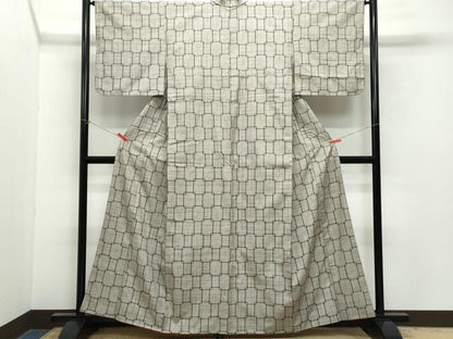 平和屋着物●上質な紬　吉祥文　正絹　逸品　CAAZ1030vf
