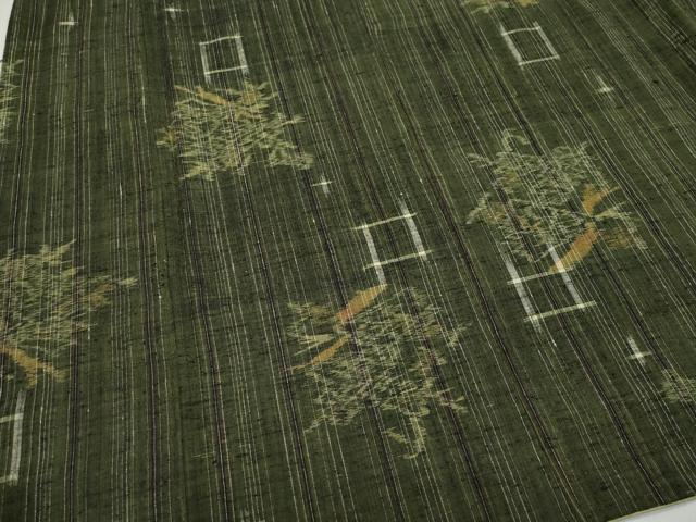 平和屋着物●上質な紬　花束文　正絹　逸品　CAAZ1067vf