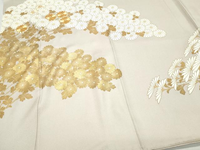 平和屋着物●豪華色留袖 駒刺繍 菊 金彩 正絹 逸品 CAAZ1075vf