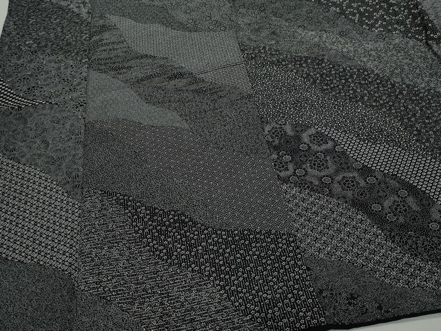 平和屋着物●江戸小紋　作家物　百柄　黒地　正絹　逸品　CAAZ1088vf