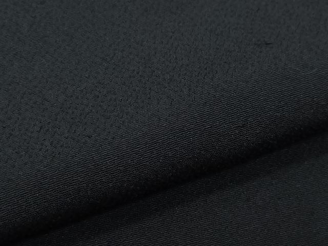 平和屋着物●男性 お召 黒色 正絹 逸品 CAAZ1109vf
