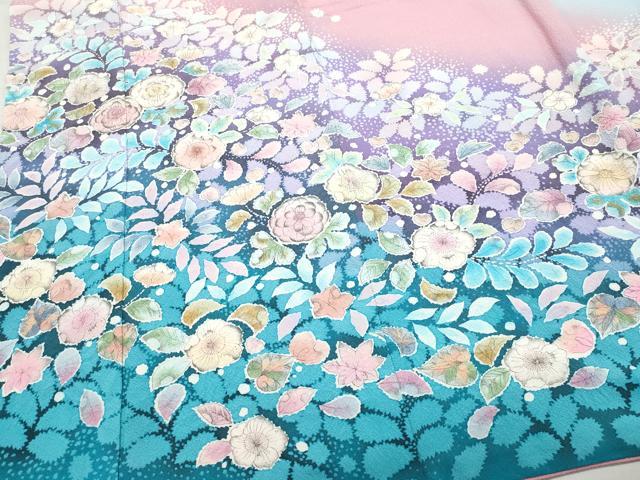平和屋着物●訪問着 作家物 絞り 辻が花 正絹 逸品 CAAZ1116vf