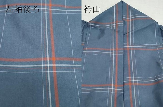 平和屋着物●本場縞大島紬　車輪梅格子　藤絹織物謹製　証紙付き　正絹　逸品　CAAZ1121vf