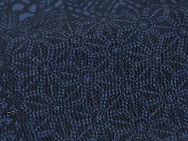 平和屋着物●上質な紬　本型絵染　吉祥花文　正絹　逸品　CAAZ1124vf