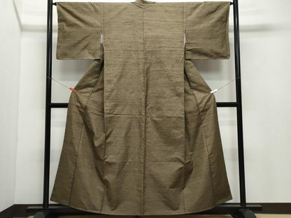 平和屋着物●上質な紬　霞文　正絹　逸品　CAAZ1128vf