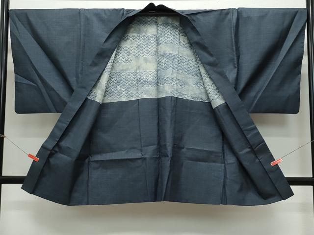 平和屋着物●男性　本場大島紬　アンサンブル　120亀甲　総詰め　正絹　逸品　CAAZ1152vf
