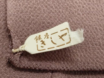 平和屋着物●二代目・由水十久監修　本加賀友禅　銀座きしや　色無地　鴇浅葱色　鬼しぼ縮緬　反端付き　正絹　逸品　CAAZ1154vf