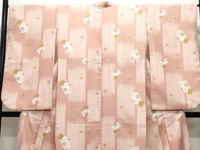 平和屋着物●小振袖　二尺袖　吉祥花文　洗える着物　CAAZ1170vf