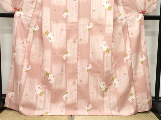 平和屋着物●小振袖　二尺袖　吉祥花文　洗える着物　CAAZ1170vf