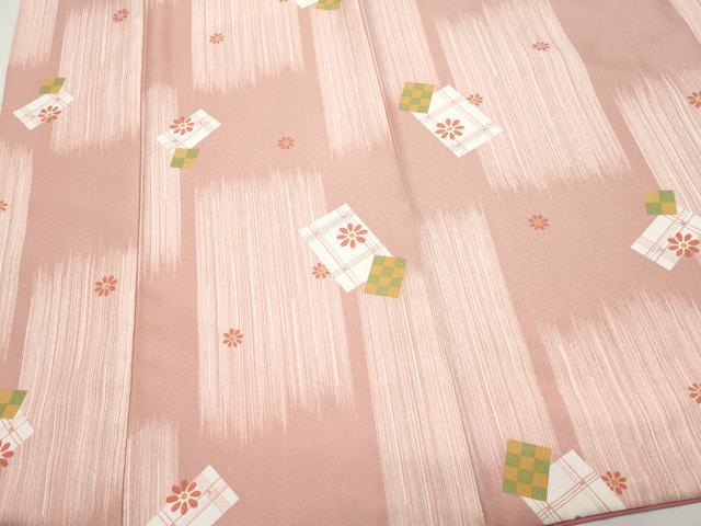 平和屋着物●小振袖　二尺袖　吉祥花文　洗える着物　CAAZ1170vf