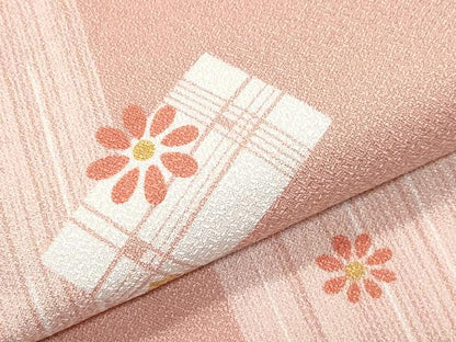 平和屋着物●小振袖　二尺袖　吉祥花文　洗える着物　CAAZ1170vf