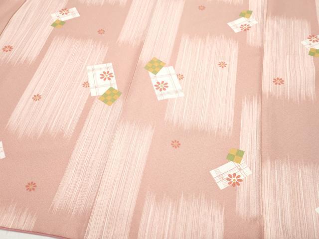 平和屋着物●小振袖　二尺袖　吉祥花文　洗える着物　CAAZ1170vf