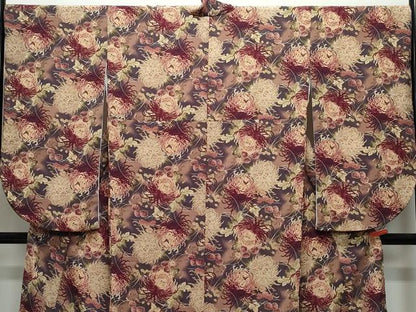 平和屋着物●小振袖　二尺袖　乱菊　洗える着物　CAAZ1173vf