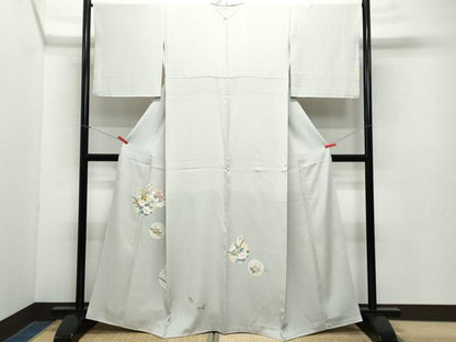 平和屋着物●訪問着 友禅 雪輪草花文 正絹 逸品 CAAZ1187vf