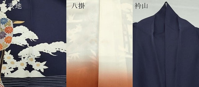平和屋着物●創業460年・千總　訪問着　誰が袖花文　金彩　小田急百貨店扱い　正絹　逸品　CAAZ1197vf