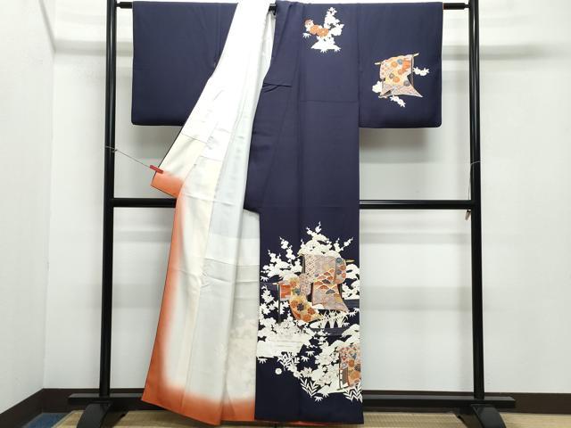 平和屋着物●創業460年・千總　訪問着　誰が袖花文　金彩　小田急百貨店扱い　正絹　逸品　CAAZ1197vf