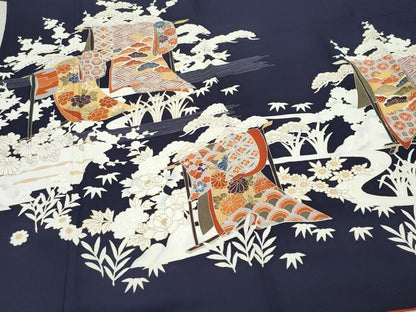 平和屋着物●創業460年・千總　訪問着　誰が袖花文　金彩　小田急百貨店扱い　正絹　逸品　CAAZ1197vf