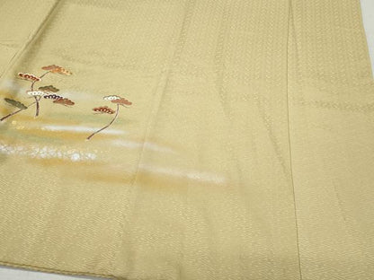 平和屋着物●豪華色留袖 駒刺繍 松 金彩 正絹 逸品 CAAZ1200vf