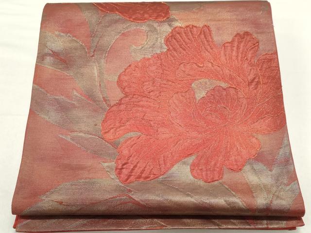平和屋着物◎六通柄袋帯　草花文　正絹　逸品　CAAZ1201ou