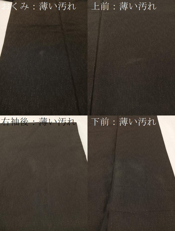平和屋着物■男性 紬 霞文 海松茶色 正絹 逸品 CAAZ2006vp