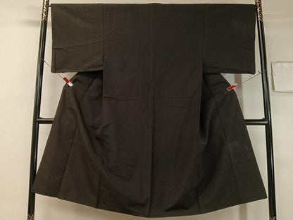 平和屋着物■男性 紬 霞文 海松茶色 正絹 逸品 CAAZ2006vp