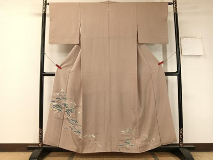 平和屋着物■豪華色留袖　友禅　霞枝松文　正絹　逸品　CAAZ2237vp