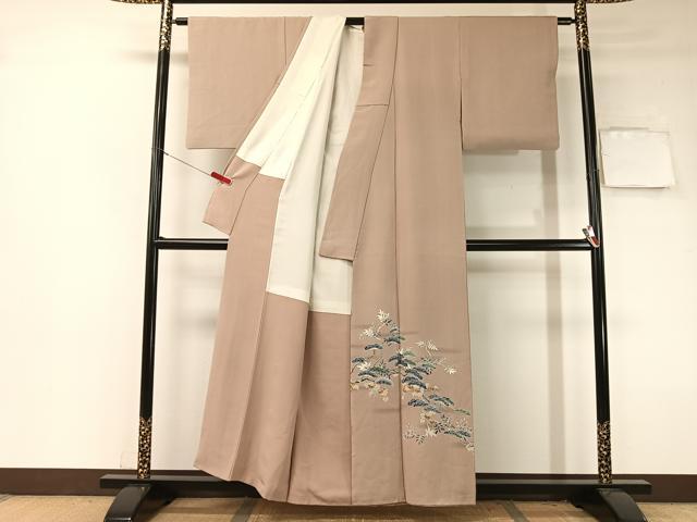平和屋着物■豪華色留袖　友禅　霞枝松文　正絹　逸品　CAAZ2237vp