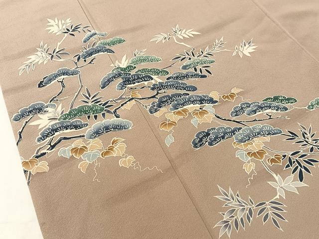 平和屋着物■豪華色留袖　友禅　霞枝松文　正絹　逸品　CAAZ2237vp