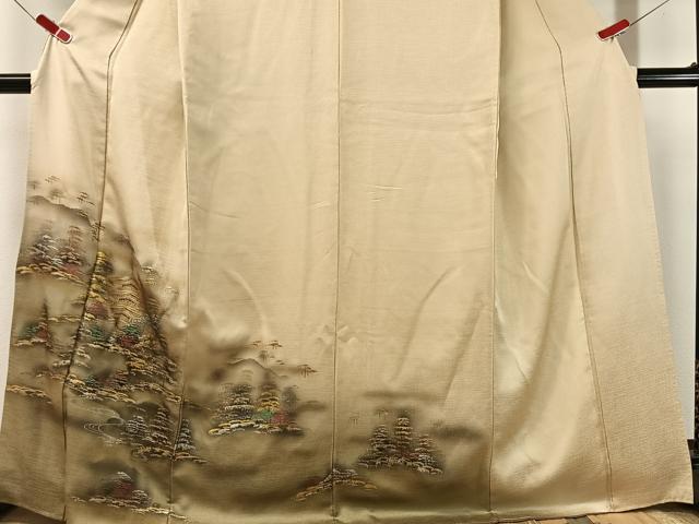 平和屋着物■訪問着 京名所風景文 暈し染め 金銀彩 正絹 逸品 CAAZ2399vp