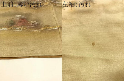 平和屋着物■訪問着 京名所風景文 暈し染め 金銀彩 正絹 逸品 CAAZ2399vp