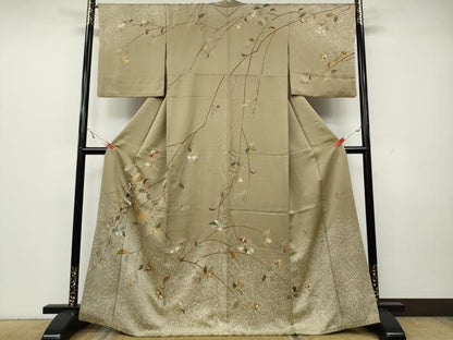 平和屋着物●訪問着　作家物　花鳥文　金彩　正絹　逸品　CAAZ2406ut