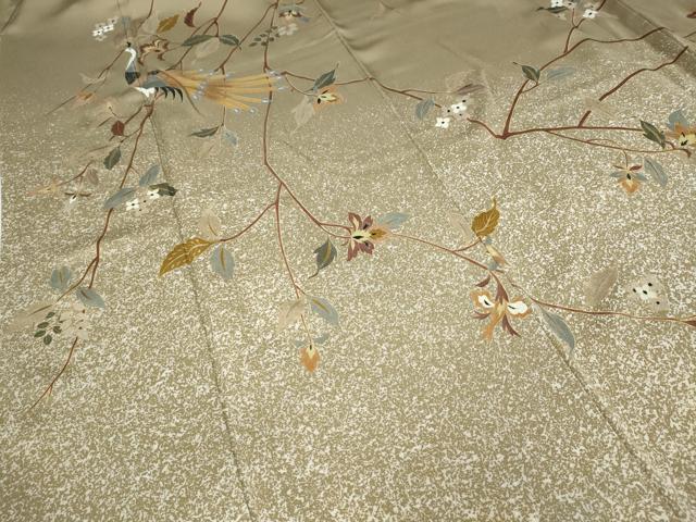 平和屋着物●訪問着　作家物　花鳥文　金彩　正絹　逸品　CAAZ2406ut