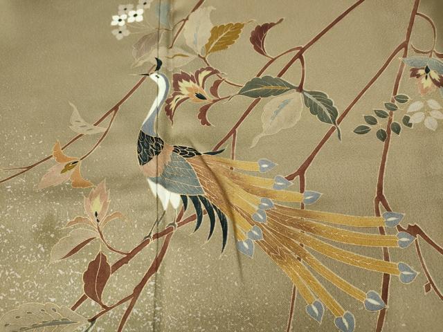 平和屋着物●訪問着　作家物　花鳥文　金彩　正絹　逸品　CAAZ2406ut