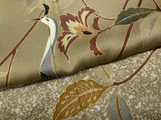 平和屋着物●訪問着　作家物　花鳥文　金彩　正絹　逸品　CAAZ2406ut