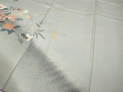 平和屋着物●訪問着 友禅 枝花文 暈し染め 正絹 逸品 CAAZ2423ut