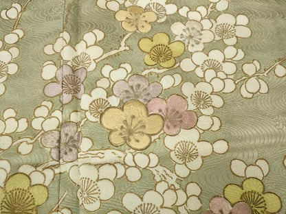 平和屋着物●訪問着　刺繍　枝梅文　金彩　正絹　逸品　CAAZ2424ut