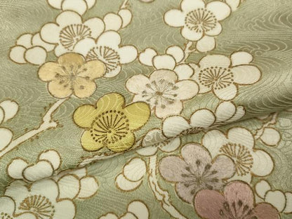 平和屋着物●訪問着　刺繍　枝梅文　金彩　正絹　逸品　CAAZ2424ut