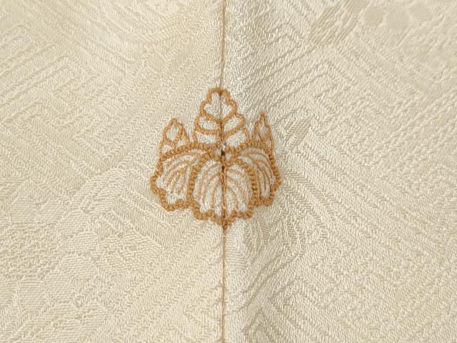 平和屋着物●銀座きしや 訪問着 駒刺繍 熨斗草花文 金彩 正絹 逸品 未使用 CAAZ2426ut