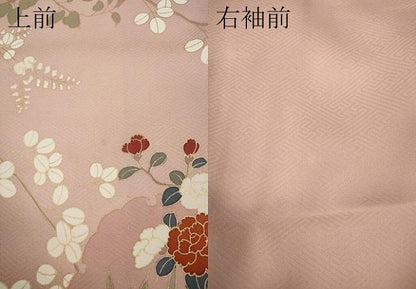 平和屋着物●訪問着　雪輪草花文　暈し染め　金彩　正絹　逸品　CAAZ2429ut