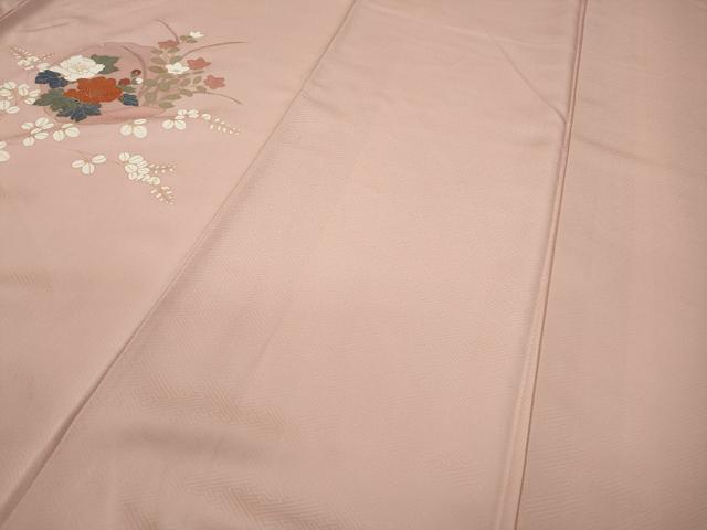 平和屋着物●訪問着　雪輪草花文　暈し染め　金彩　正絹　逸品　CAAZ2429ut