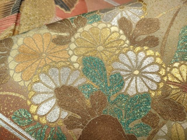 平和屋着物●訪問着　鳳凰草花文　暈し染め　金銀彩　正絹　逸品　CAAZ2444ut