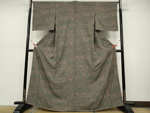 平和屋着物●上質な小紋　草花尽くし　正絹　逸品　未使用　CAAZ2445ut